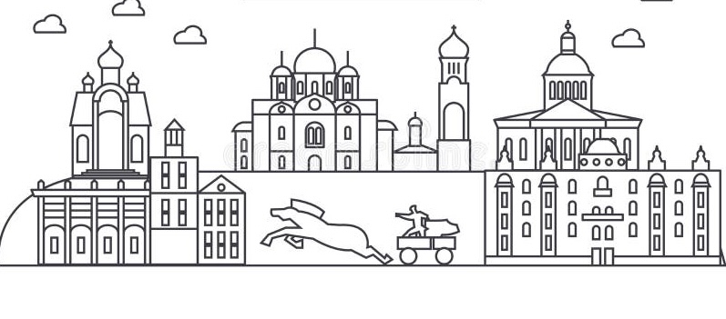 russia-rostov-don-architecture-line-skyline-illustration-linear-vector-cityscape-famous-landmarks-city-sights-russia-101568580